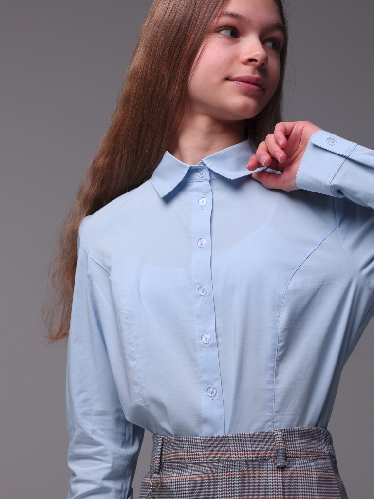 Классическая  блузка с рельефами